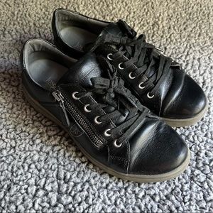 Josef Seibel Caren lace up leather shoes black